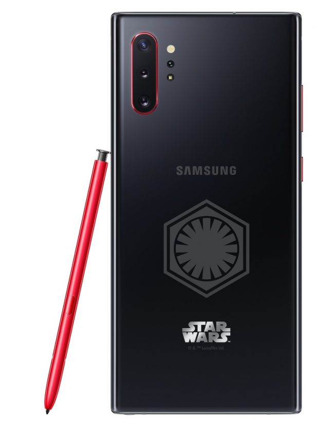 Traseira do Note 10+ Star Wars Edition