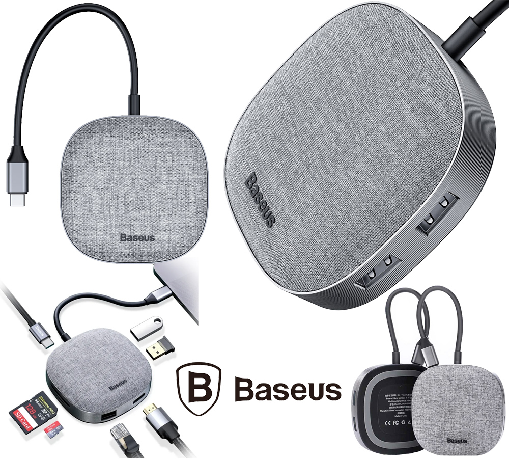Baseus Fabric Series 7 in 1 Type-C Multifunctional HUB Adapter