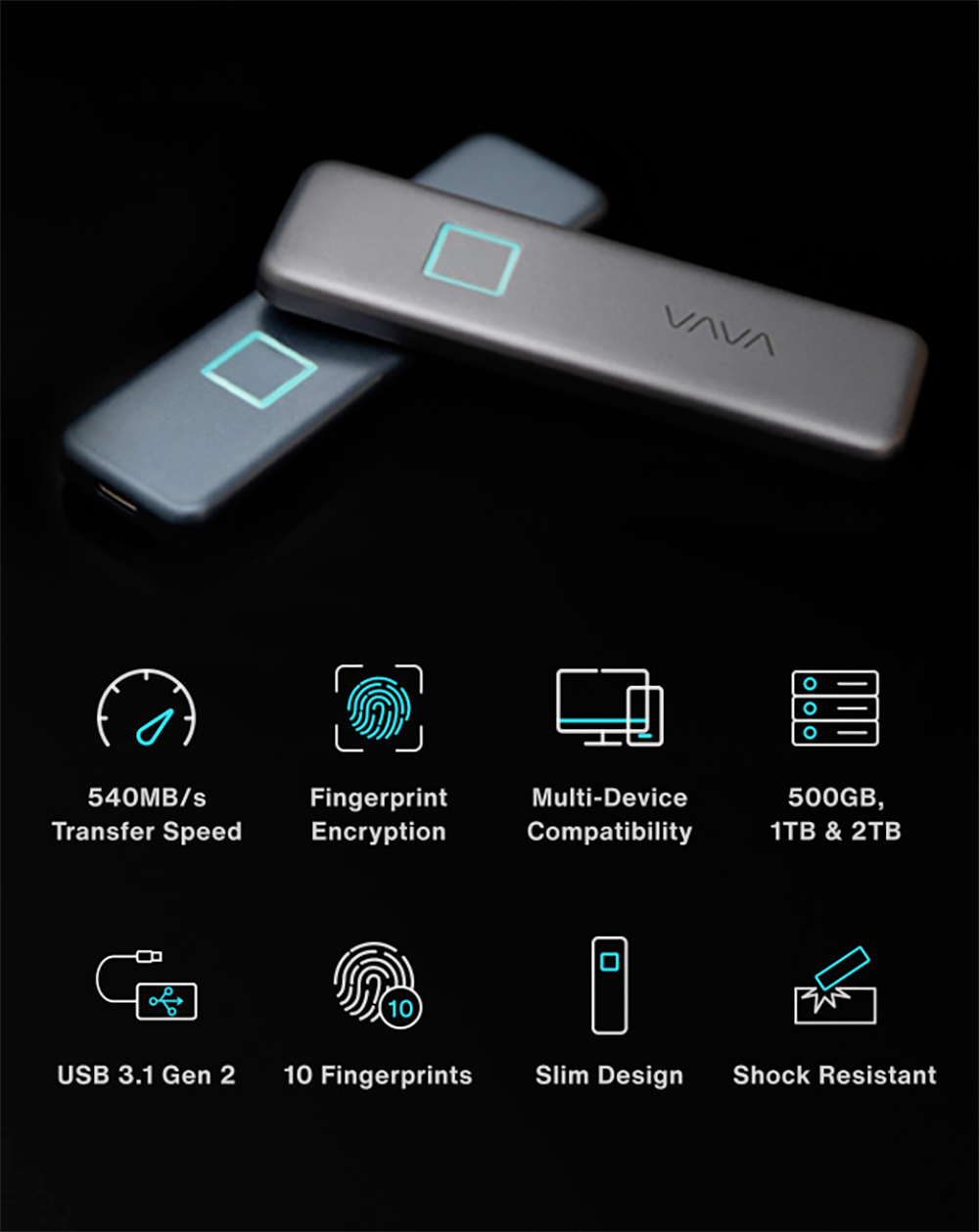 VAVA Portable SSD Touch