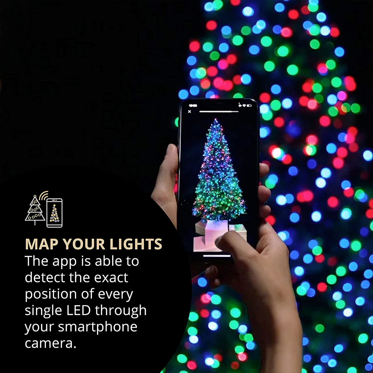 Luzes de Natal Inteligentes Twinkly Smart Multicolor LED