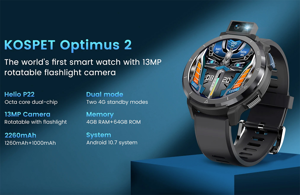 Relógio Smartwatch KOSPET Optimus 2