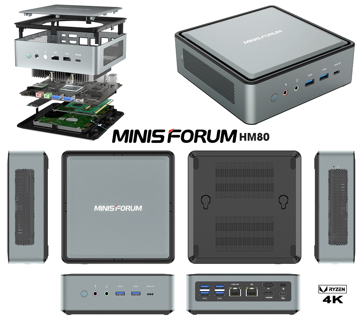 Mini Computador Minisforum EliteMini HM80