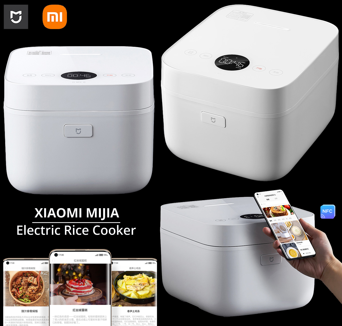 Panela Elétrica de Arroz Inteligente Xiaomi Mijia Smart Rice Cooker 3L