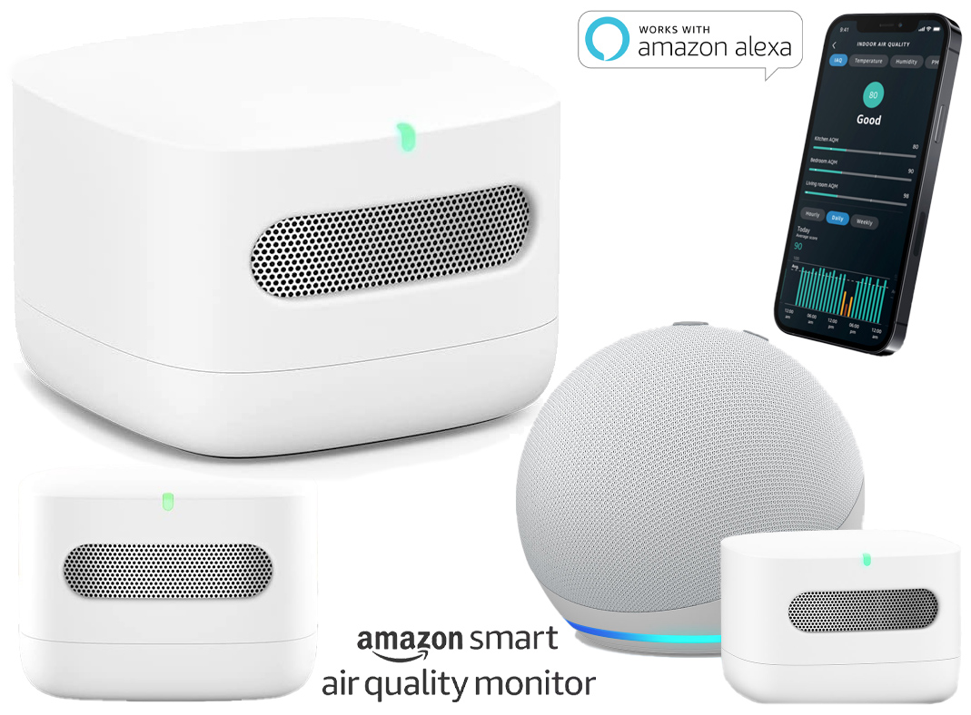 Monitor de Qualidade do Ar Alexa Amazon Smart Air