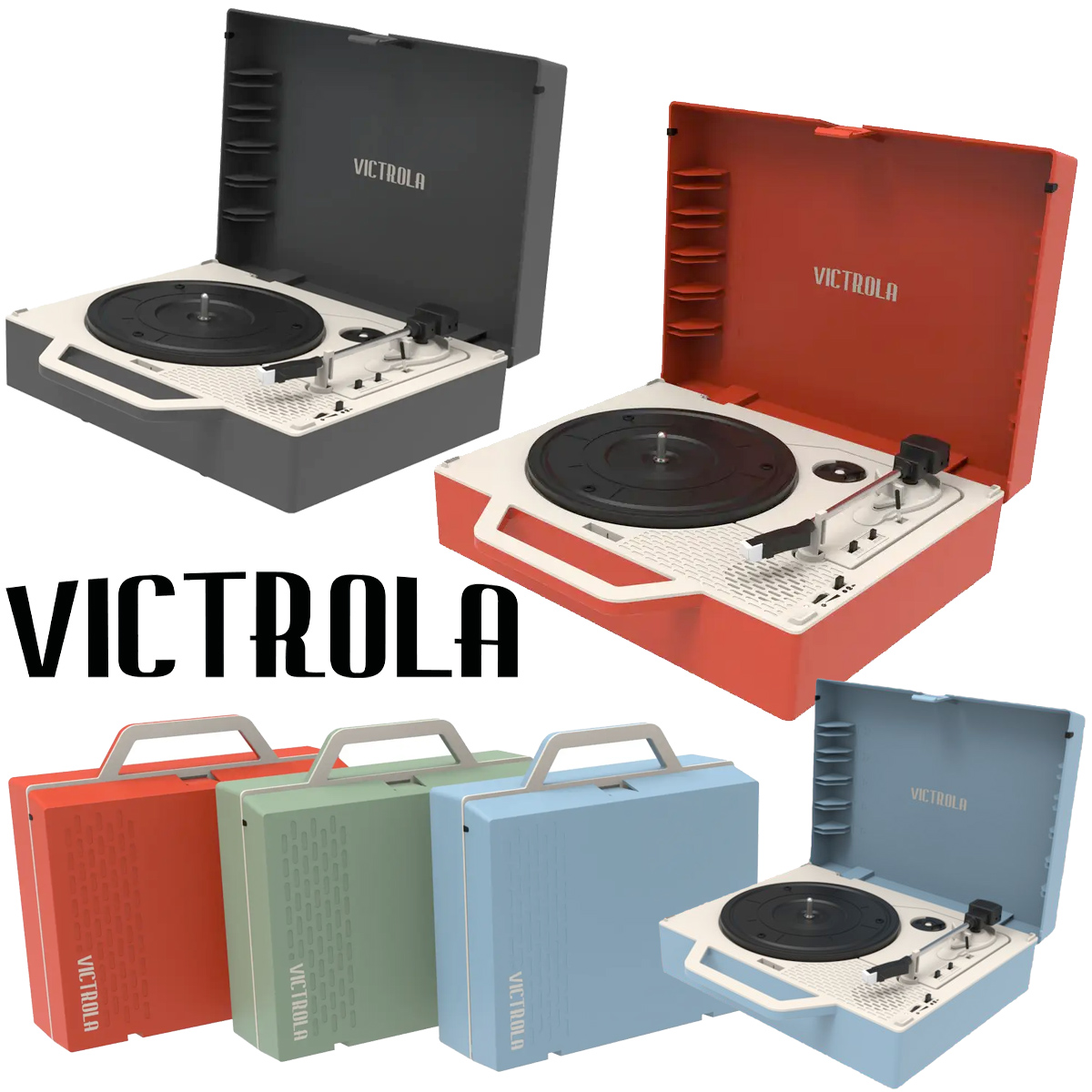 Toca-Discos Maleta Victrola Re-Spin com Bluetooth e Design Sustentável