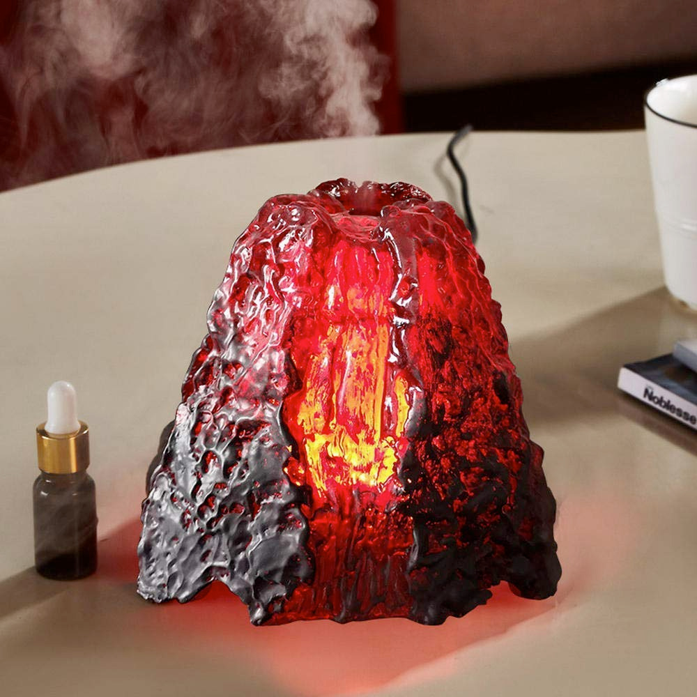Volcano Ultrasonic Humidifier and Diffuser with Color Changing LED