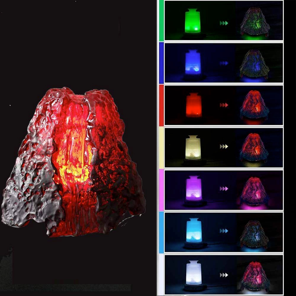 Volcano Ultrasonic Humidifier and Diffuser with Color Changing LED