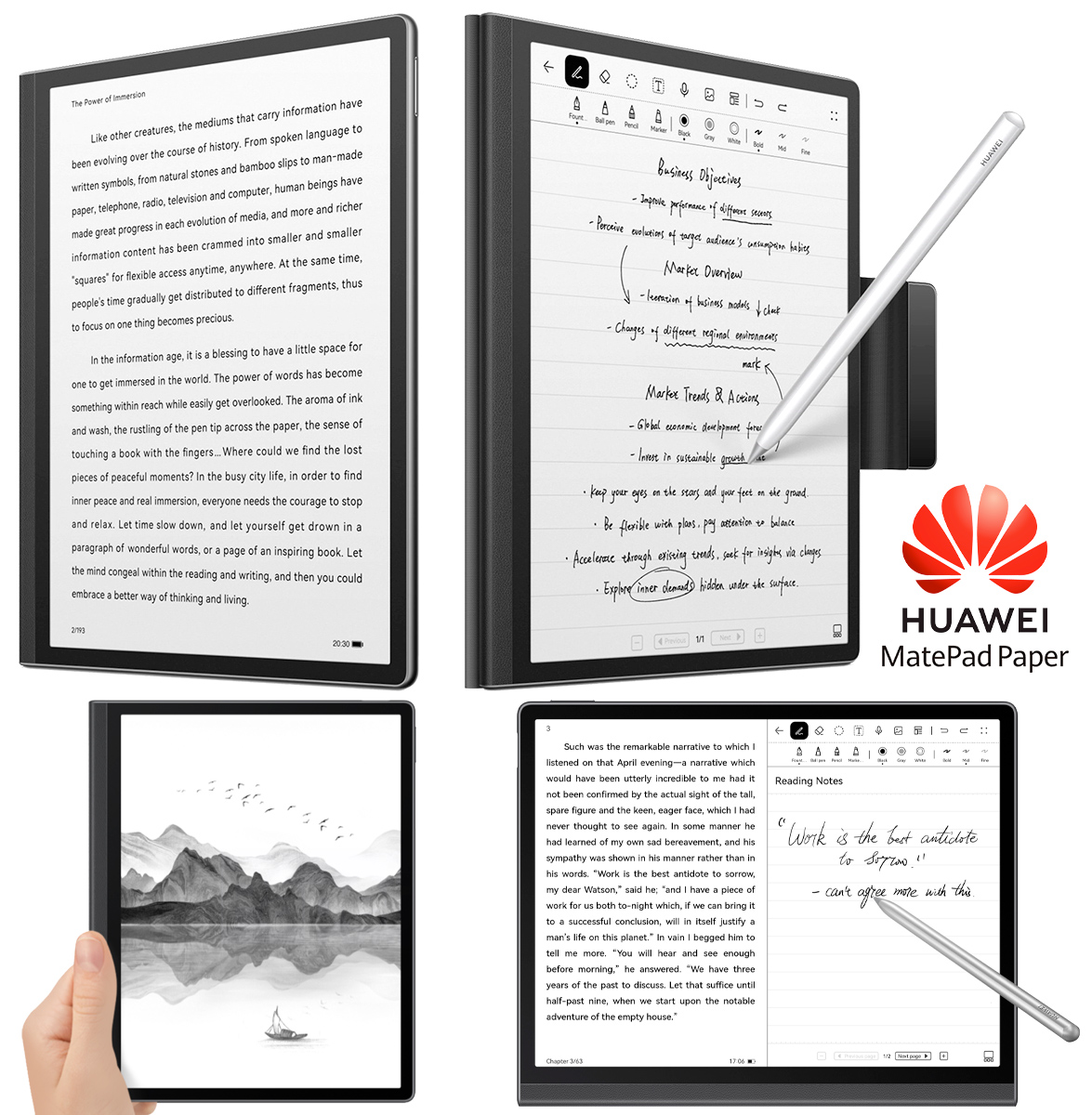 Huawei MatePad Paper, um e-reader com caneta stylus e gravador de voz