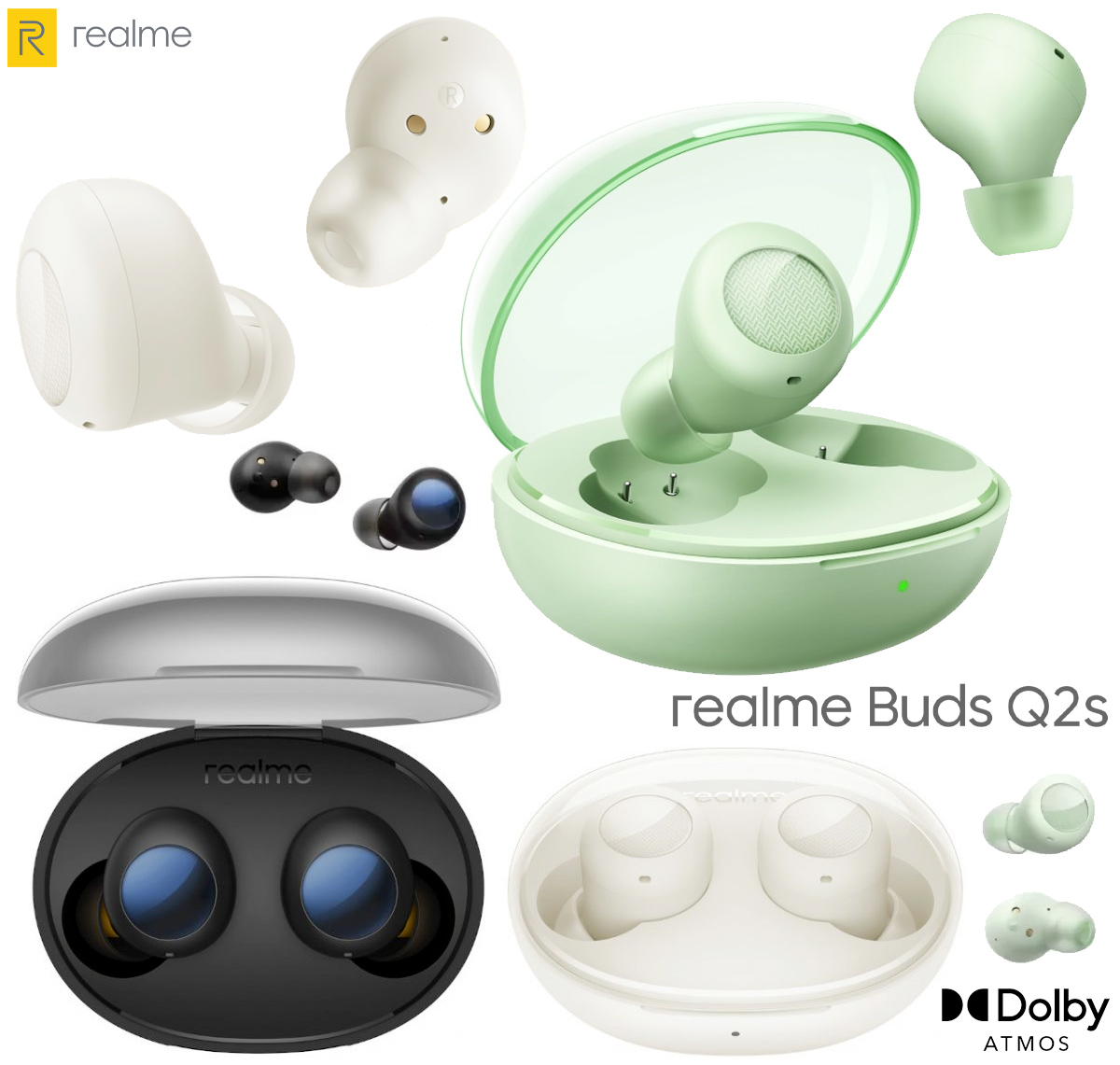 Fones de Ouvido Realme Buds Q2S com Dolby Atmos