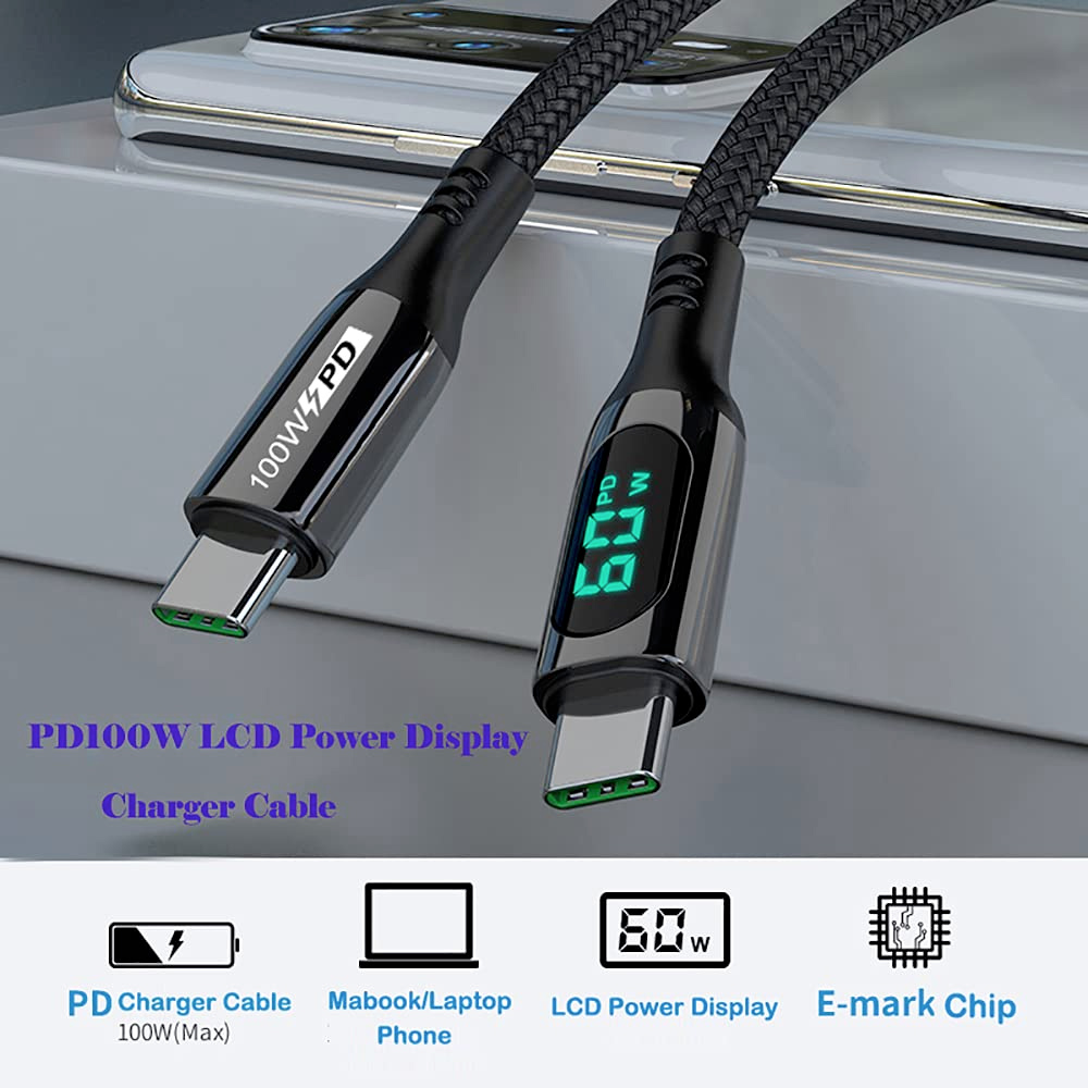Chipofy USB C Cable with LED Power Display