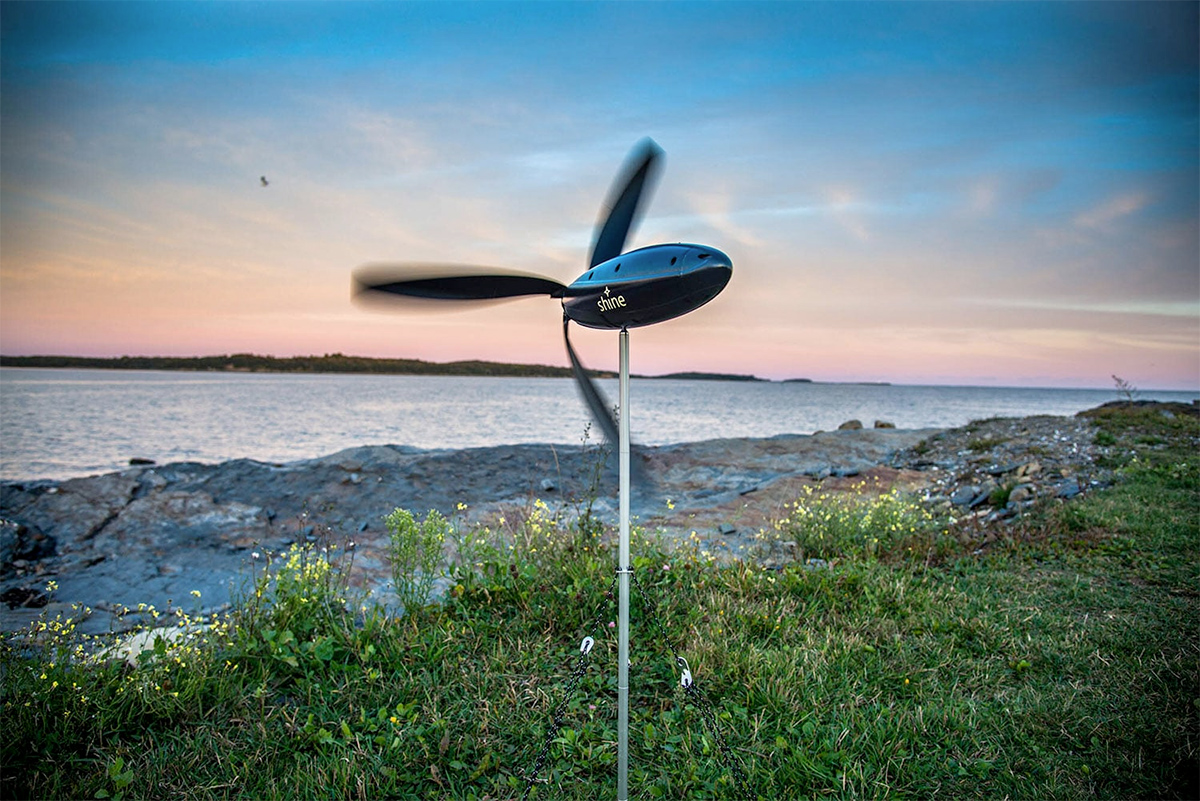 Shine Turbine, uma turbina eólica portátil para ter energia em qualquer lugar