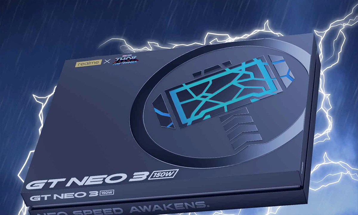 Smartphone Realme GT Neo3 edição Thor: Amor e Trovão