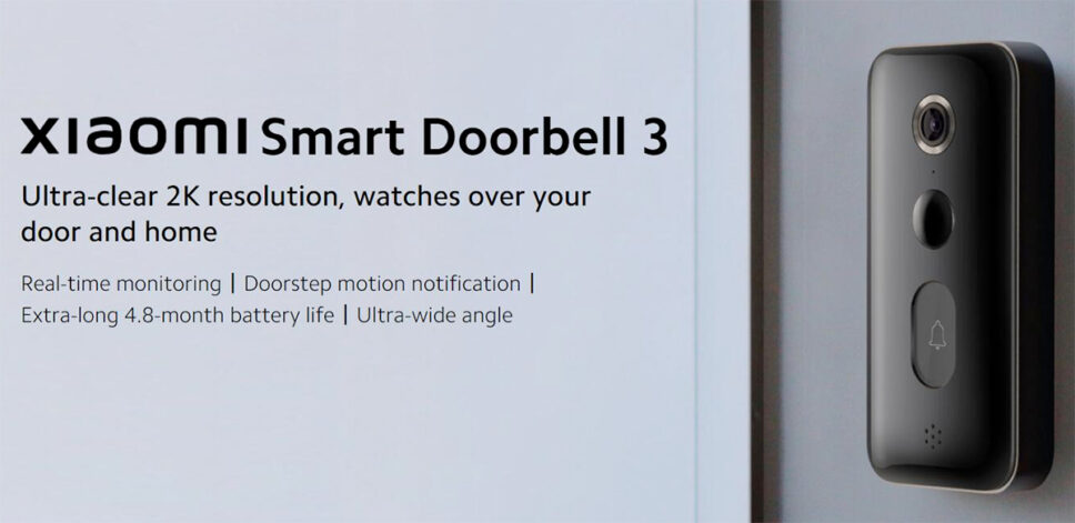 Campainha Inteligente Xiaomi Smart Doorbell V Deo K Digital