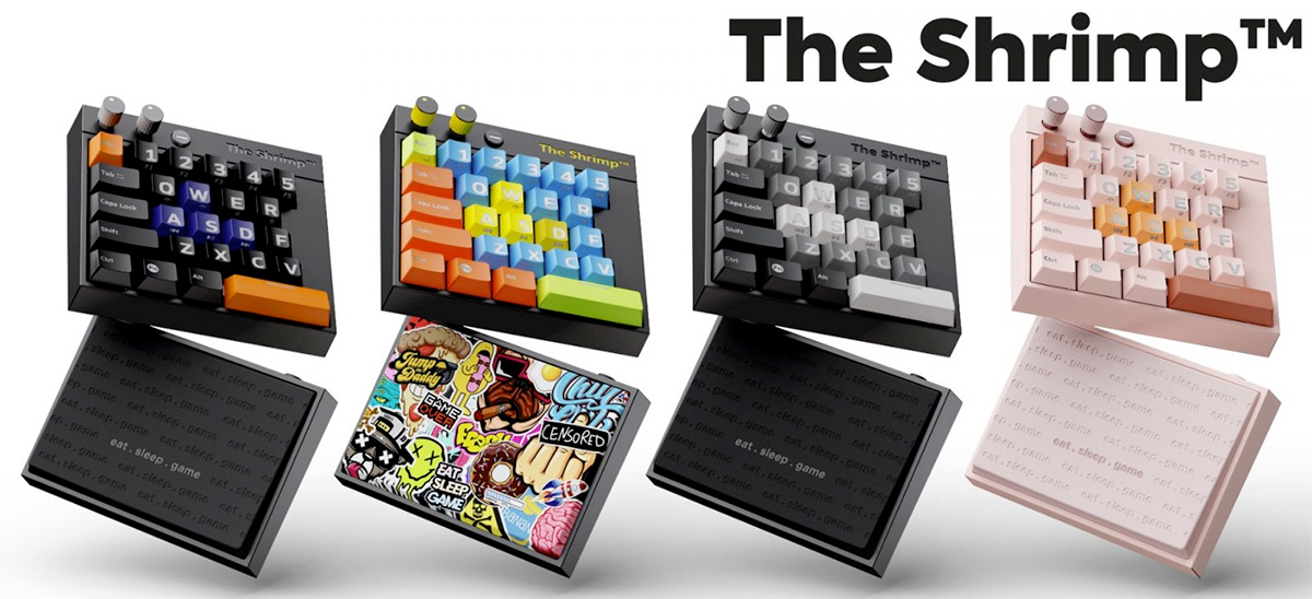 The Shrimp, um teclado mecânico gamer ultra compacto com 25 teclas