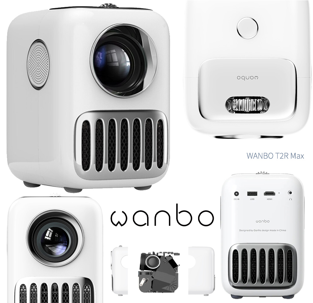 Projetor Wanbo T2R Max (2G) Full HD com lindo design vintage