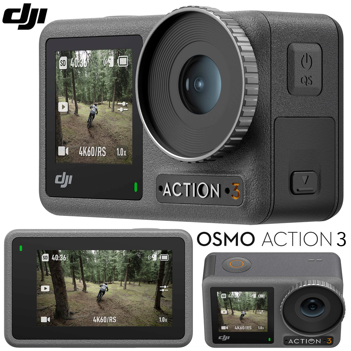 DJI Osmo Action 3 - Cámara de 12MP con 4K a 120 FPS a partir de