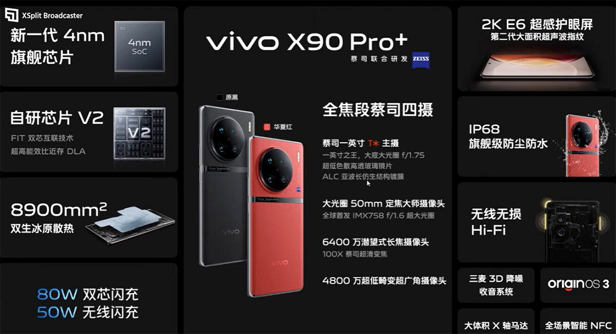 Smartphone Vivo X90 Pro+