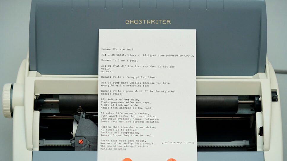 Exemplo de conversa entre usuário e Ghostwriter na folha de papel