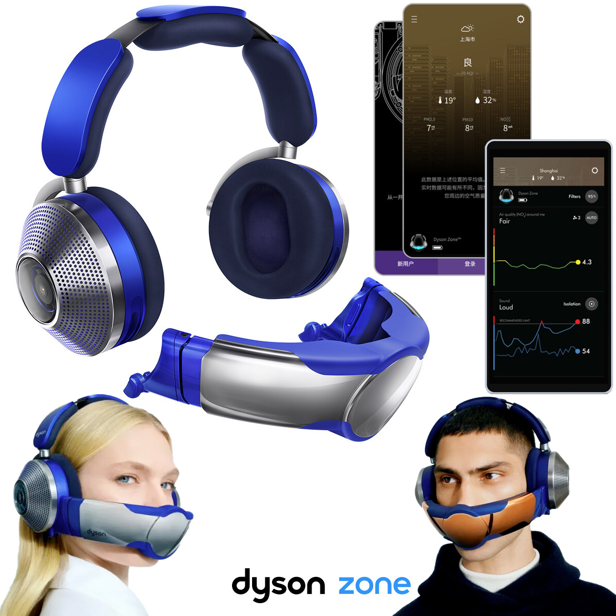 Fones Dyson Zone Air Purification Headphones