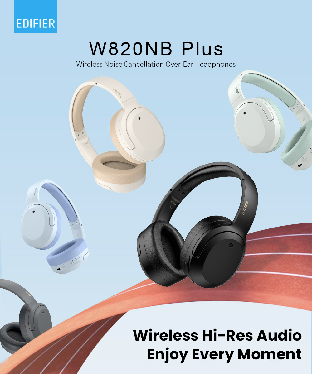 Edifier W820NB Plus Headphones com certificação Hi-Res Audio e preço em conta
