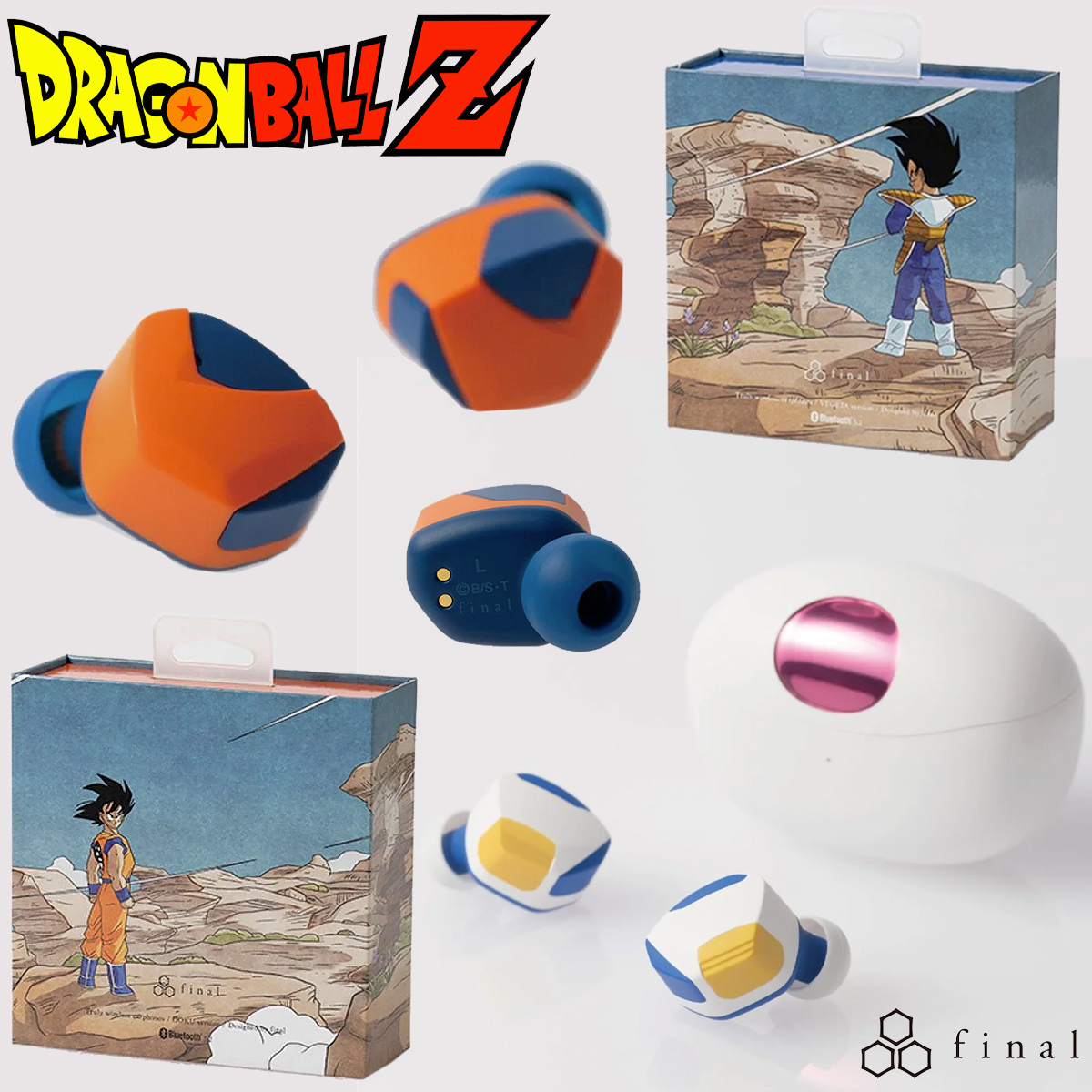 Fones de ouvido Goku e Vegeta Dragon Ball Z x Final TWS