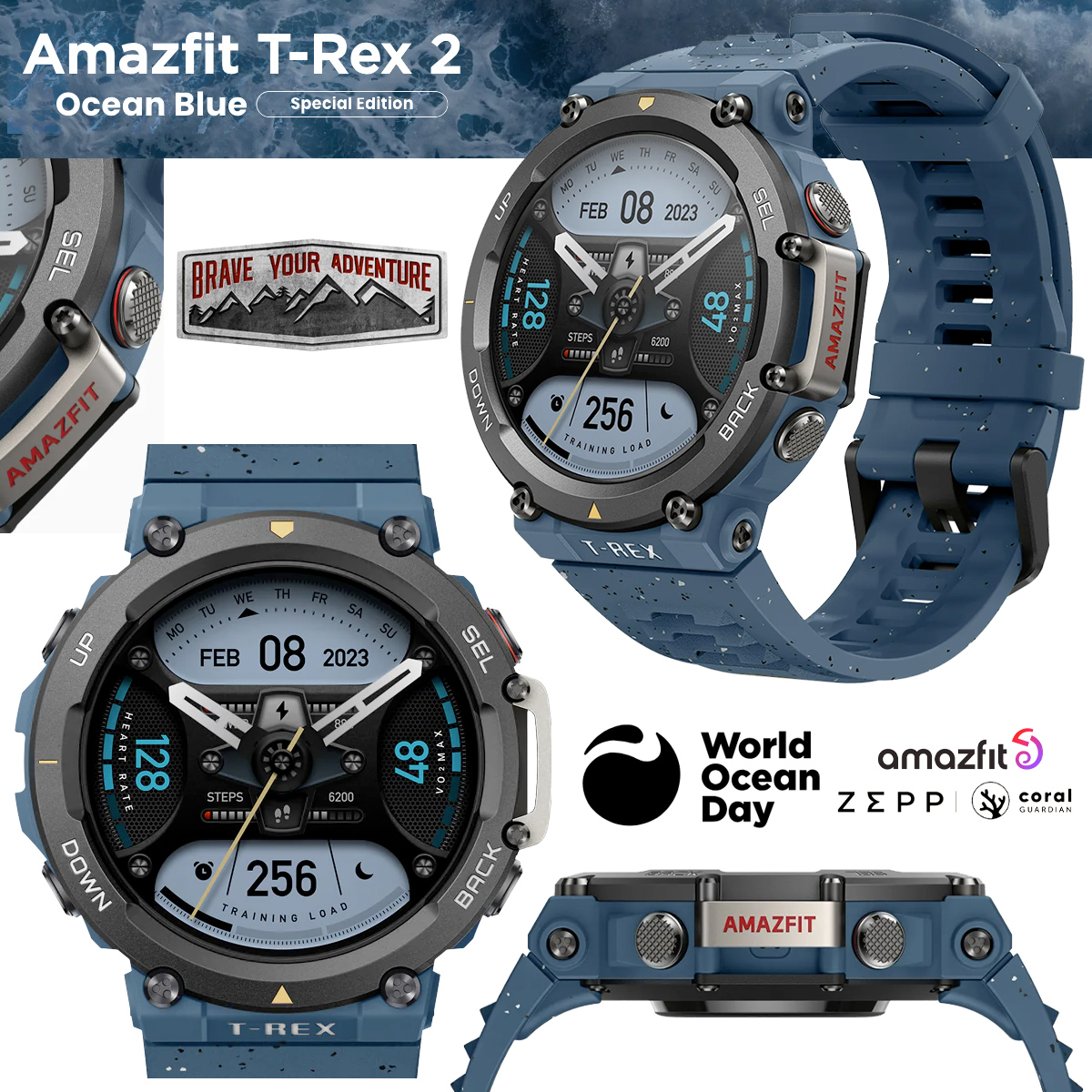 Amazfit T-Rex 2 Ocean Blue