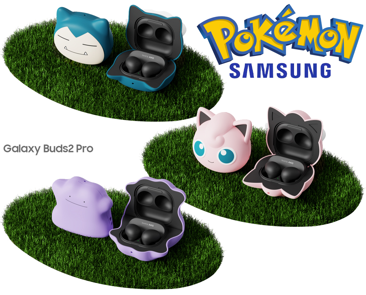 Estojos Samsung Pokémon para fones Galaxy Buds2 Pro