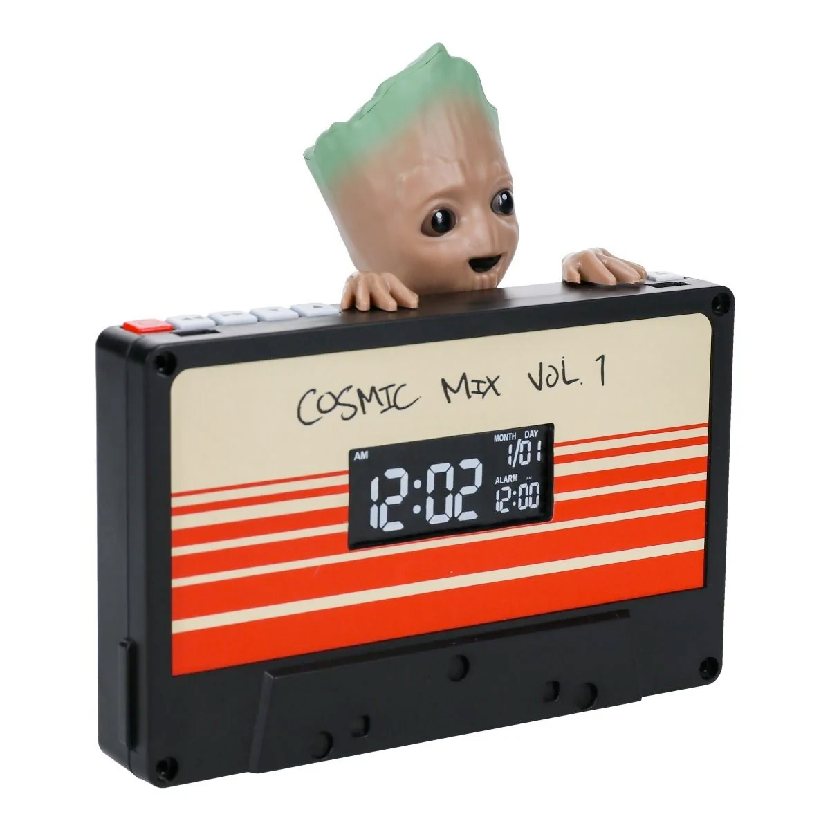 Relógio Despertador Groot Cassette Mixtape 