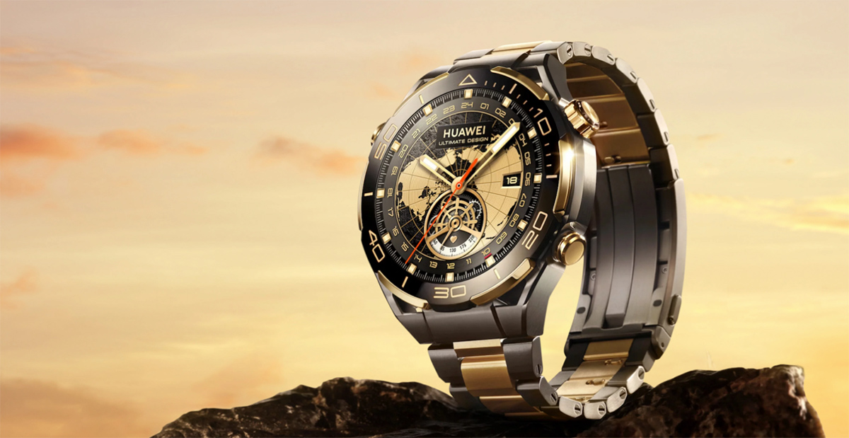 Relógio de ouro Huawei Watch Ultimate Design Gold Edition Extraordinary Smartwatch