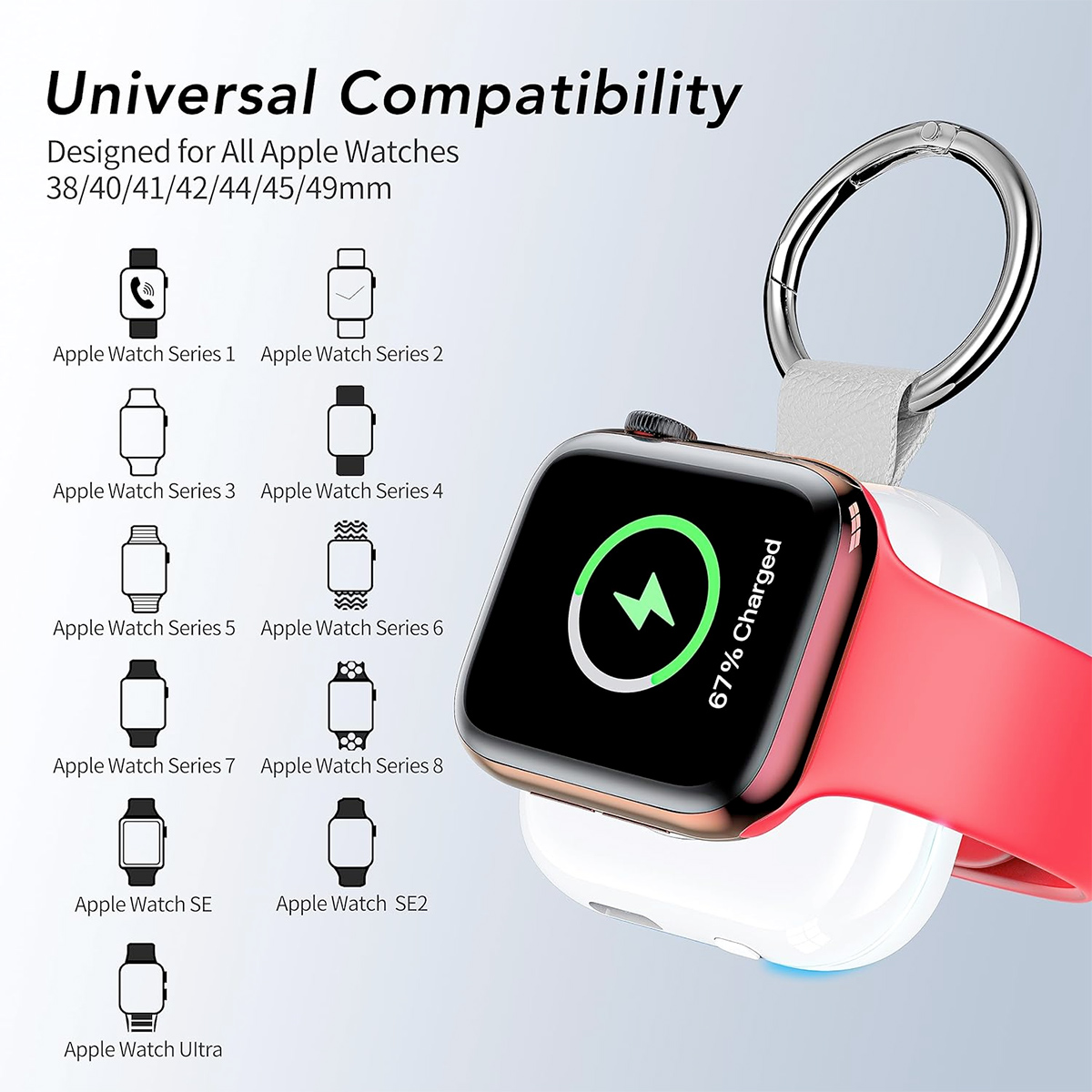 Chaveiro Huoto Magnetic Charger mini power bank para Apple Watch