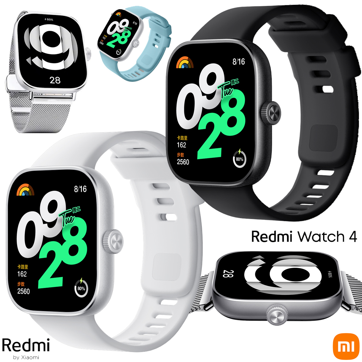 Relógio smartwatch Redmi Watch 4 - Digital Drops