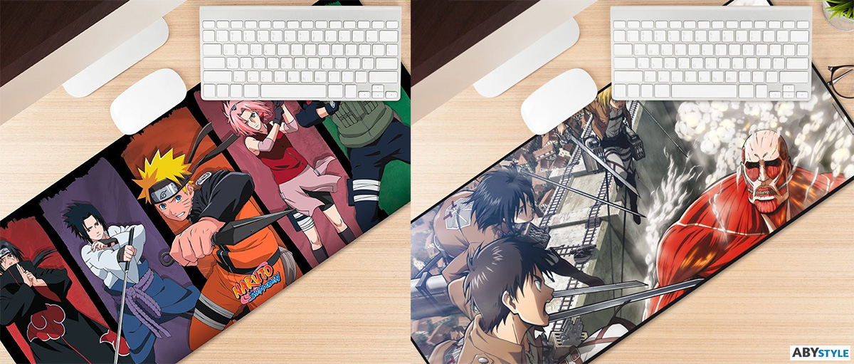 Mousepads Anime XXL: Dragon Ball, One Piece, Demon Slayer, Attack of Titans e Naruto