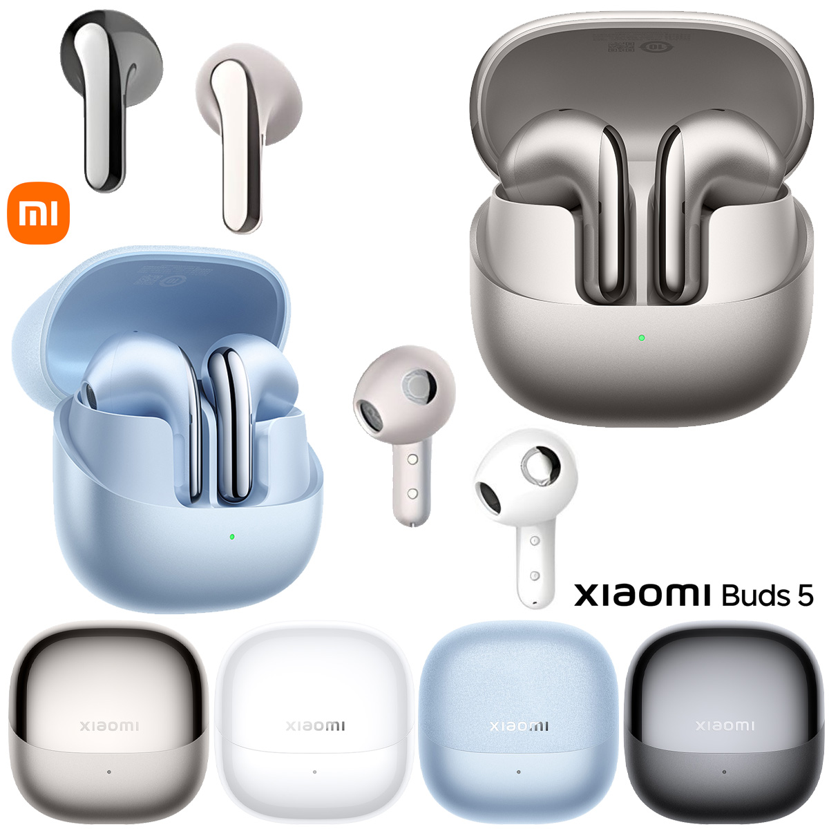 Fones Xiaomi Buds 5 com design luxuoso e ANC ativo