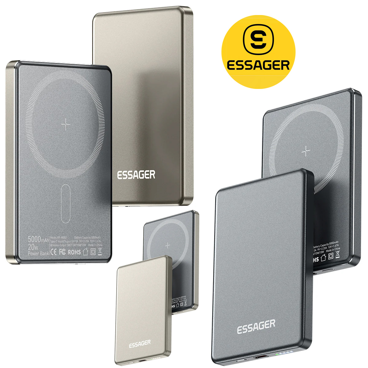 Power Bank Magnético Essager 5000mAh