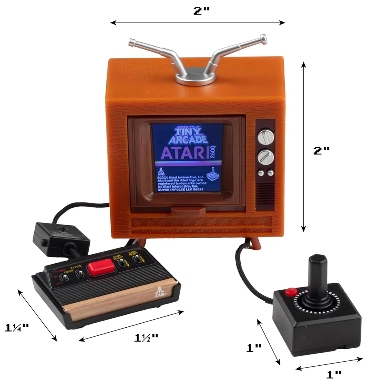 Console de games Atari 2600 em versão miniatura