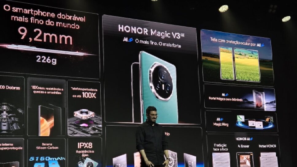 Honor chega ao Brasil com smartphones, wearables, e em breve, dobrável Honor Magic V3