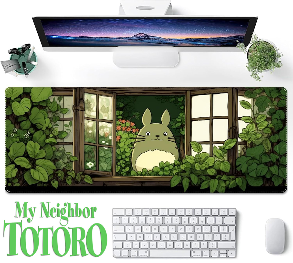 Mousepad Meu Amigo Totoro de Hayao Miyazaki com tamanho gigante para videogames