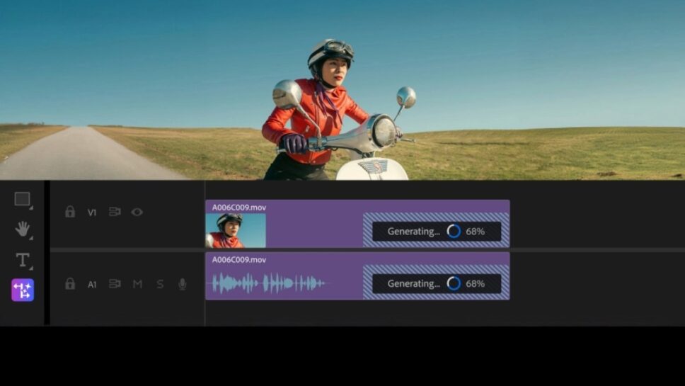 Generative Extend aumenta a duração dos vídeos usando IA, disponível no Adobe Premiere Pro