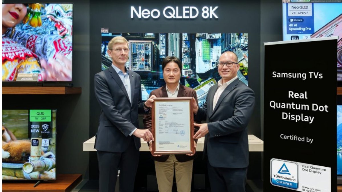 TVs QLED da Samsung recebem certificação da TÜV Rheinland