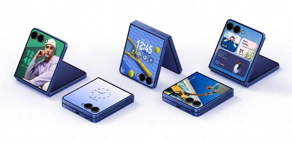 Galaxy Z Flip 7 aberto e fechado