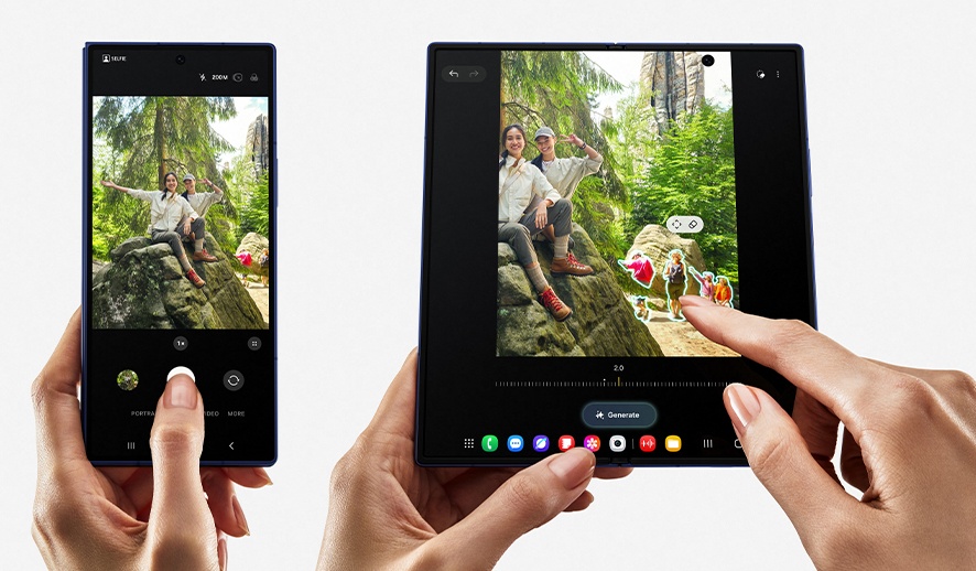 Galaxy Z Fold 7 tem tela interna de 8 polegadas e tela externa com formato 21:9