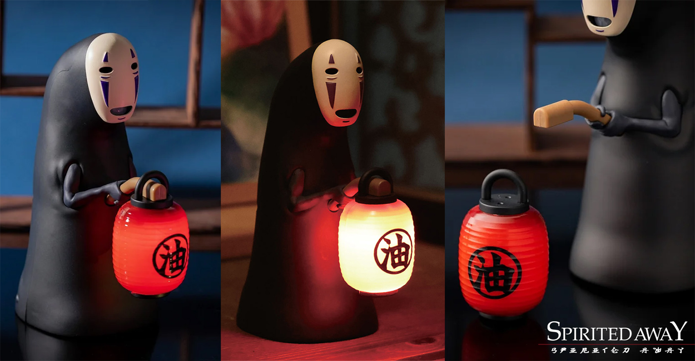 Luz noturna Hayao Miyazaki: Kaonashi (Sem Rosto) do filme A Viagem de Chihiro