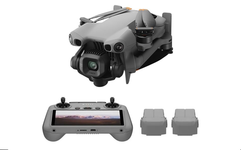 Drone dobrado e Fly More Combo (com tela) 