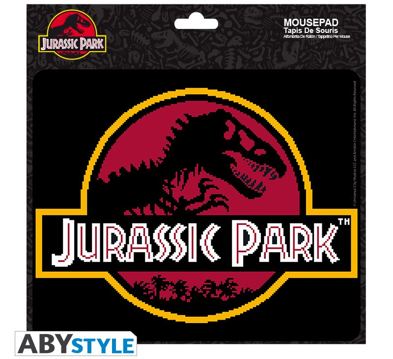 Mousepad Jurassic Park 8-bit Pixel Logo
