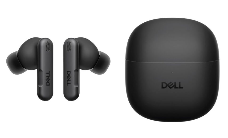 Fones Dell Pro Plus Earbuds com o estojo carregador