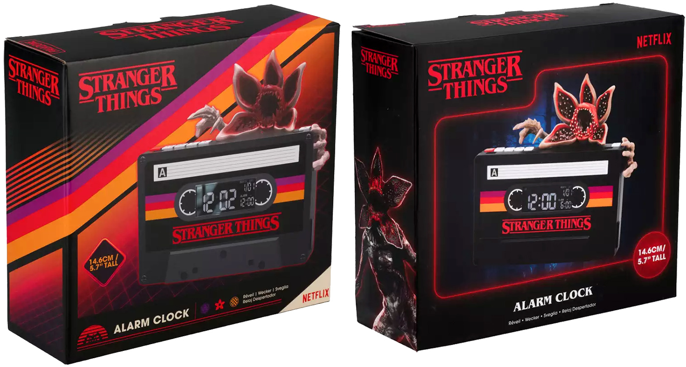 Despertador Stranger Things 5 em Fita Cassete com Demogorgon