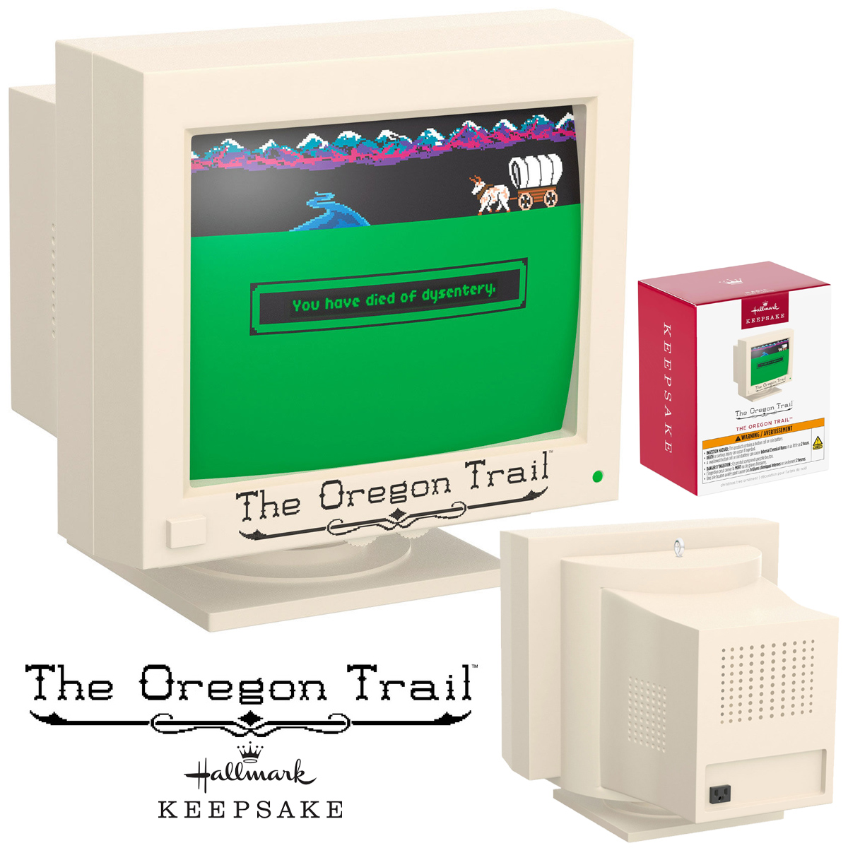 Enfeite de Natal The Oregon Trail, o clássico game de computador