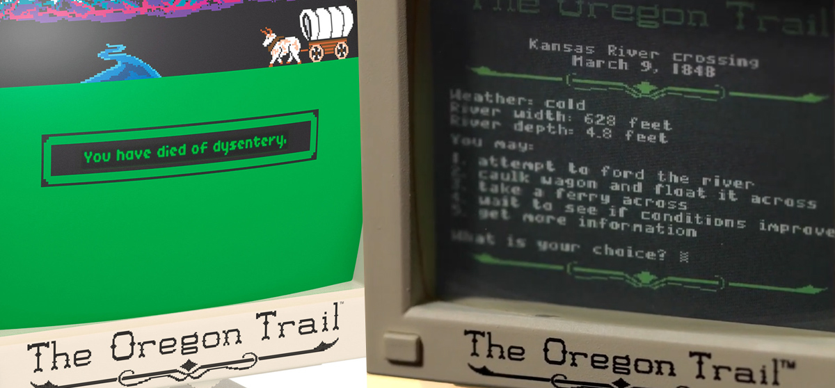 Enfeite de Natal The Oregon Trail, o clássico game de computador