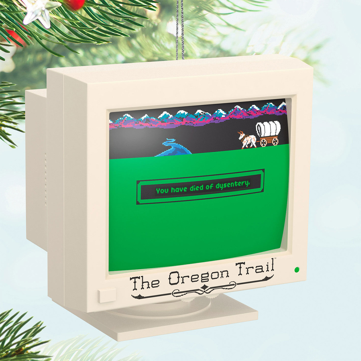 Enfeite de Natal The Oregon Trail, o clássico game de computador