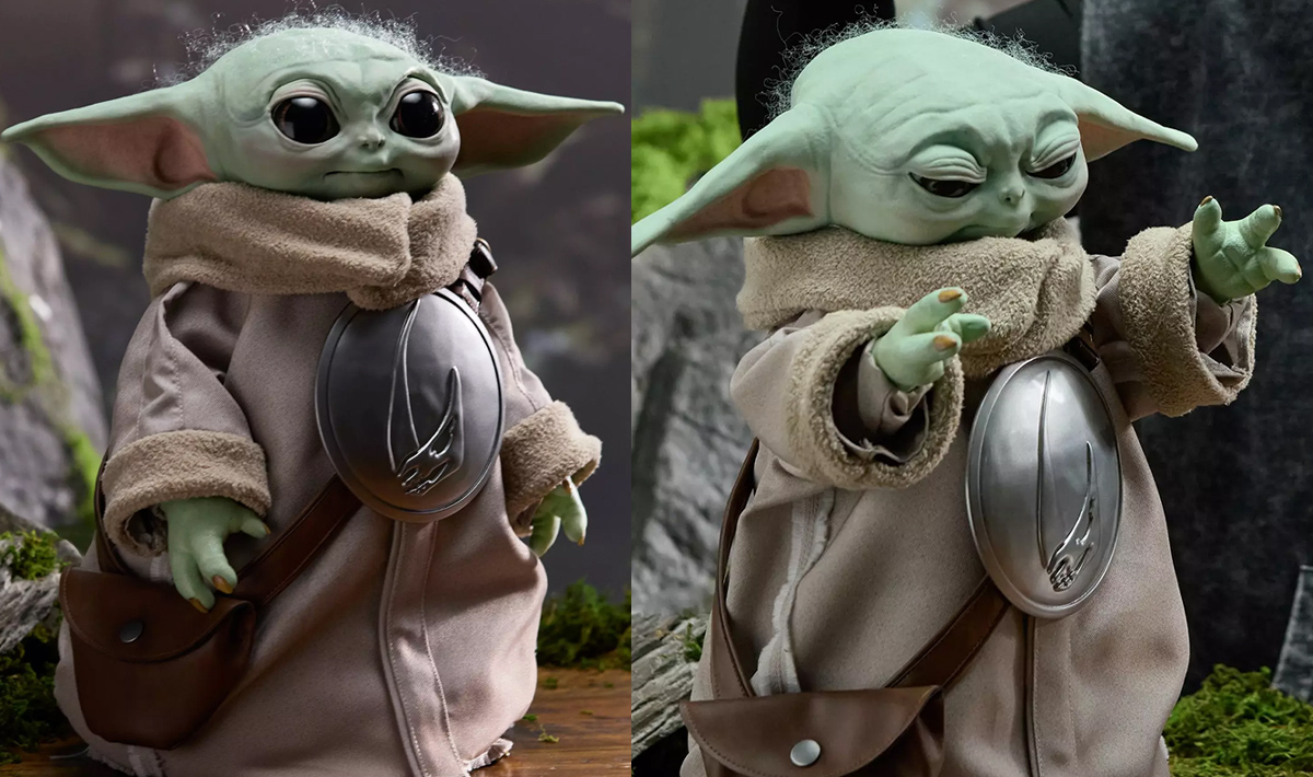Boneco Animatrônico Grogu Premium do filme Star Wars: O Mandaloriano e Grogu